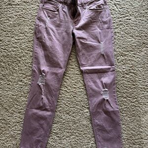 Distressed Purple Jeans size 0P